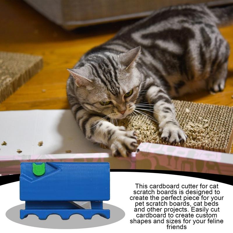 Cat Scratcher Cutter Cartoon 3D Printing Cardboard Strip Stripper Handheld Cardboard Cutter for Cat Scratchers