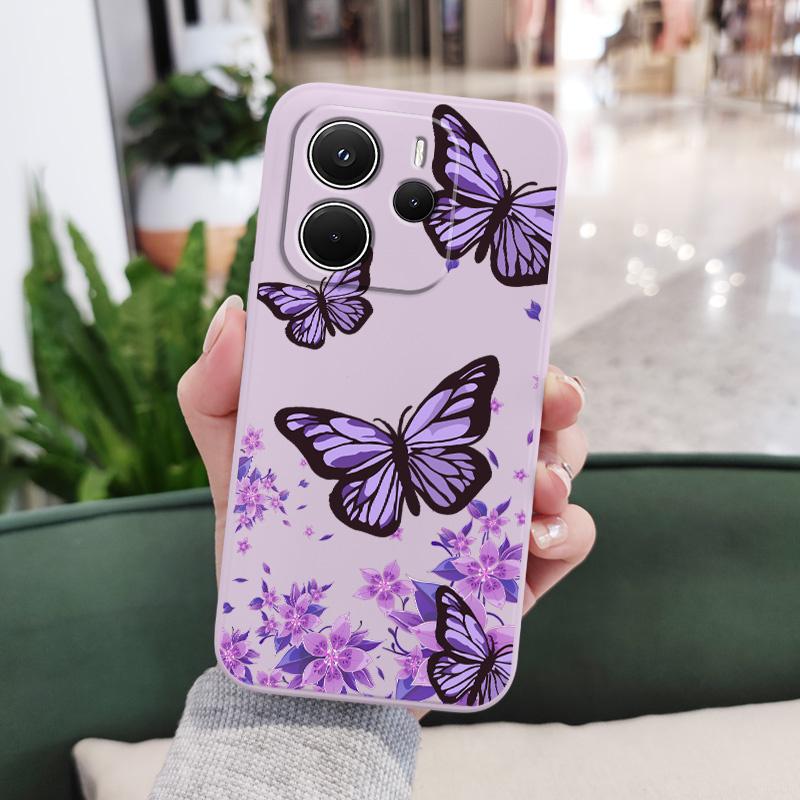 Dreamy Butterfly Phone Case For Xiaomi Redmi Note 14 13 12 12S 11 11S 10 10S Pro Plus 15 15C 14C 4G 5G Silicone Cover
