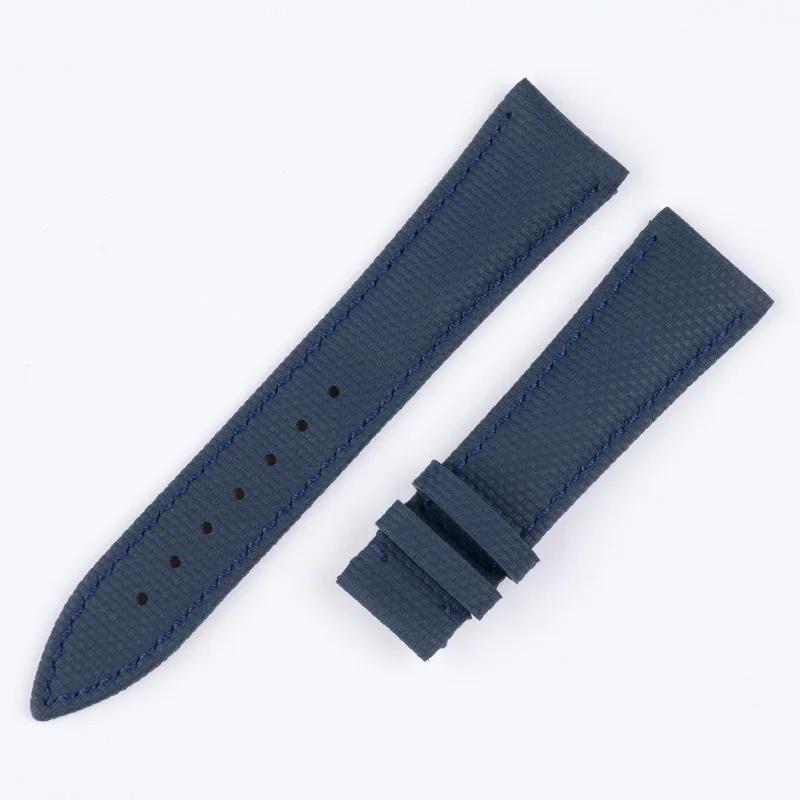19mm 20mm 21mm 22mm Woven FKM Watchband Fluororubber Belt with Back Leather Watch Strap for Longines L2 L3 L4 Masters COLLECTION