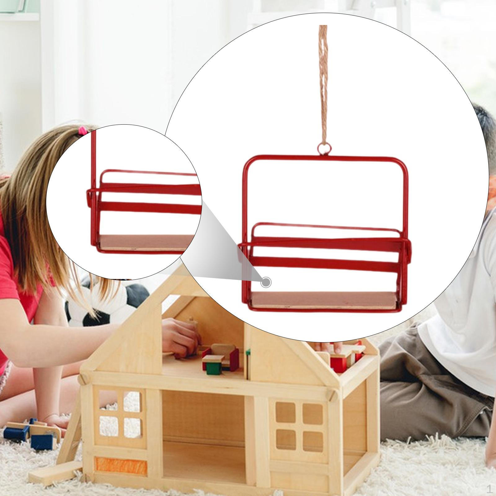 

Dollhouse Ski Chair Lift Doll Accessories Decoration Scenery Supplies Simulation Toy for