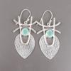 Aqua Chalcedony Gemstone 925 Sterling Silver Handmade Earrings 1.78" For Women EE-64-39