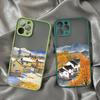 Ink Painting Autumn Scenery House Phone Case for IPhone 16 15 13 12 11 Pro Max Mini 14 Plus SE20 X XS XR Shockproof Hard Covers