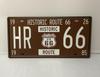 KitMall 4-Piece Tin Sign Route66 R66 License Plate Style American Goods Interior