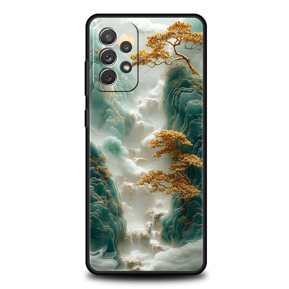 Landschaftsmalerei Handyhülle für Samsung Galaxy A15 A14 A25 A54 A34 A51 A71 A72 A73 A32 A52 A52S A11 A21S A31 A41 5G Weiche Hülle