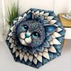 1pc Cat Mandala Automatic Open 8-Rib Windproof Umbrella, Travel & Commuting, Suitable for All Seasons