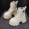 Thick-soled hollow Martin boots summer new hollow breathable mesh boots punching hole Martin boots heightening women's boots