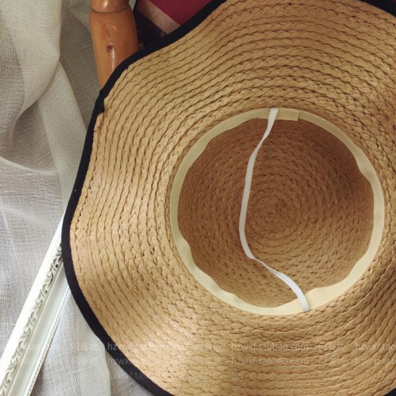 Koreańska wersja składany plażowy nowy kapelusz z szerokim rondem damski letni wszechstronny słomkowy pleciony letni ochrona przeciwsłoneczna cień kapelusz słomkowy dla rodziców i dzieci