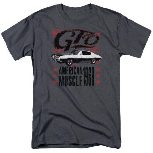 Pontiac GTO Flames Adult 18/1 T-Shirt Charcoal Unisex T-Shirt XXXXL