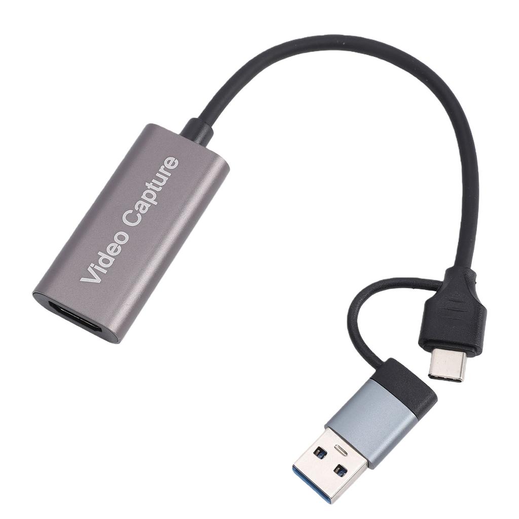 HD Multimedia Interface to USB and Type C Video Capture Card 4K Capture Card for Streaming Game Recording Low Latency