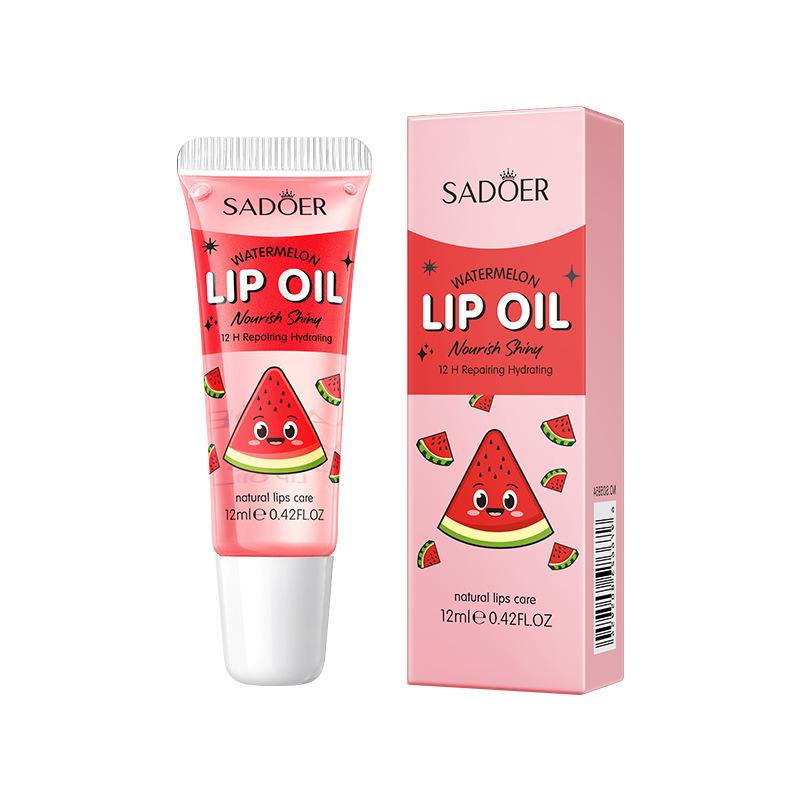 1PC Watermelon Moisturizing&Brightening Lip Oil Lip Anti Cracking&Moisturizing Lipstick Watermelon