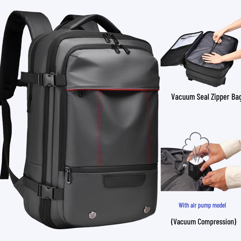 Men's Expandable Business Travel Backpack - Large Capacity & Multifunctional Vacuum Compression Design