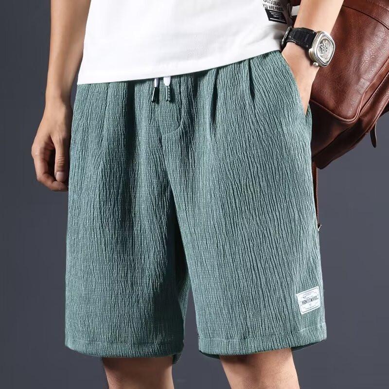 Herren Bermuda-Shorts Schnelltrocknend - Leichter Blasen-Gaze, Lässiger Strand- & Sportstil