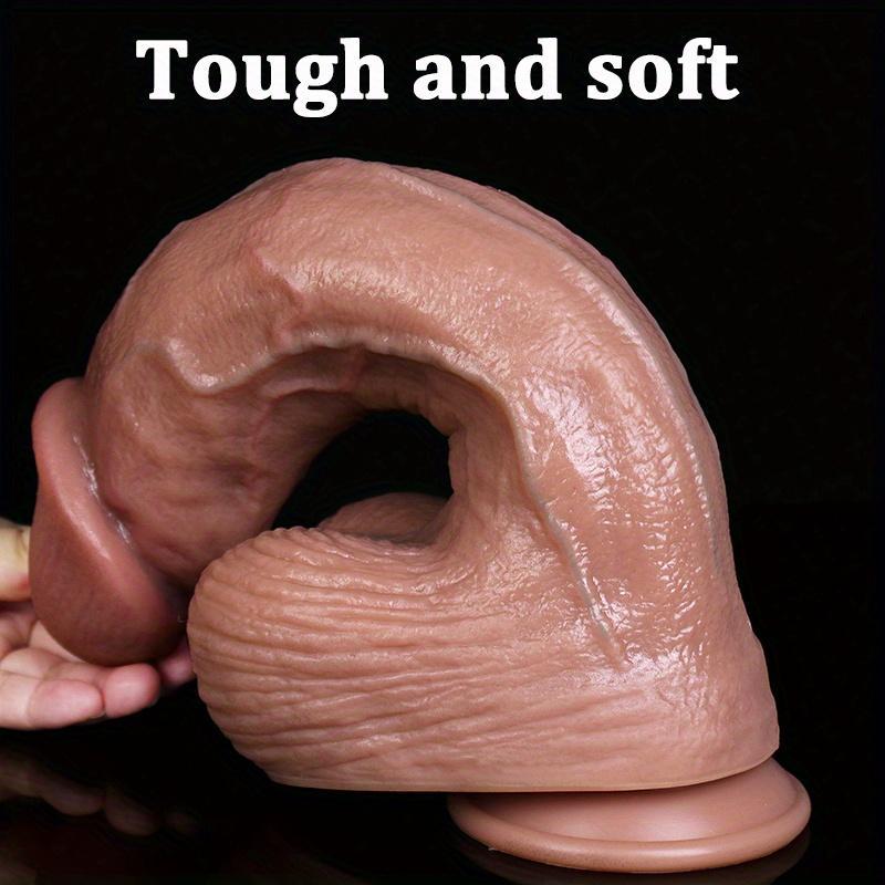 12,20 Zoll Realistischer Silikon-Dildo mit Starkem Saugfuß, Weicher Lebensechter Penis für Männer & Frauen, G-Punkt- und Analspiel, Sexspielzeug für Erwachsene