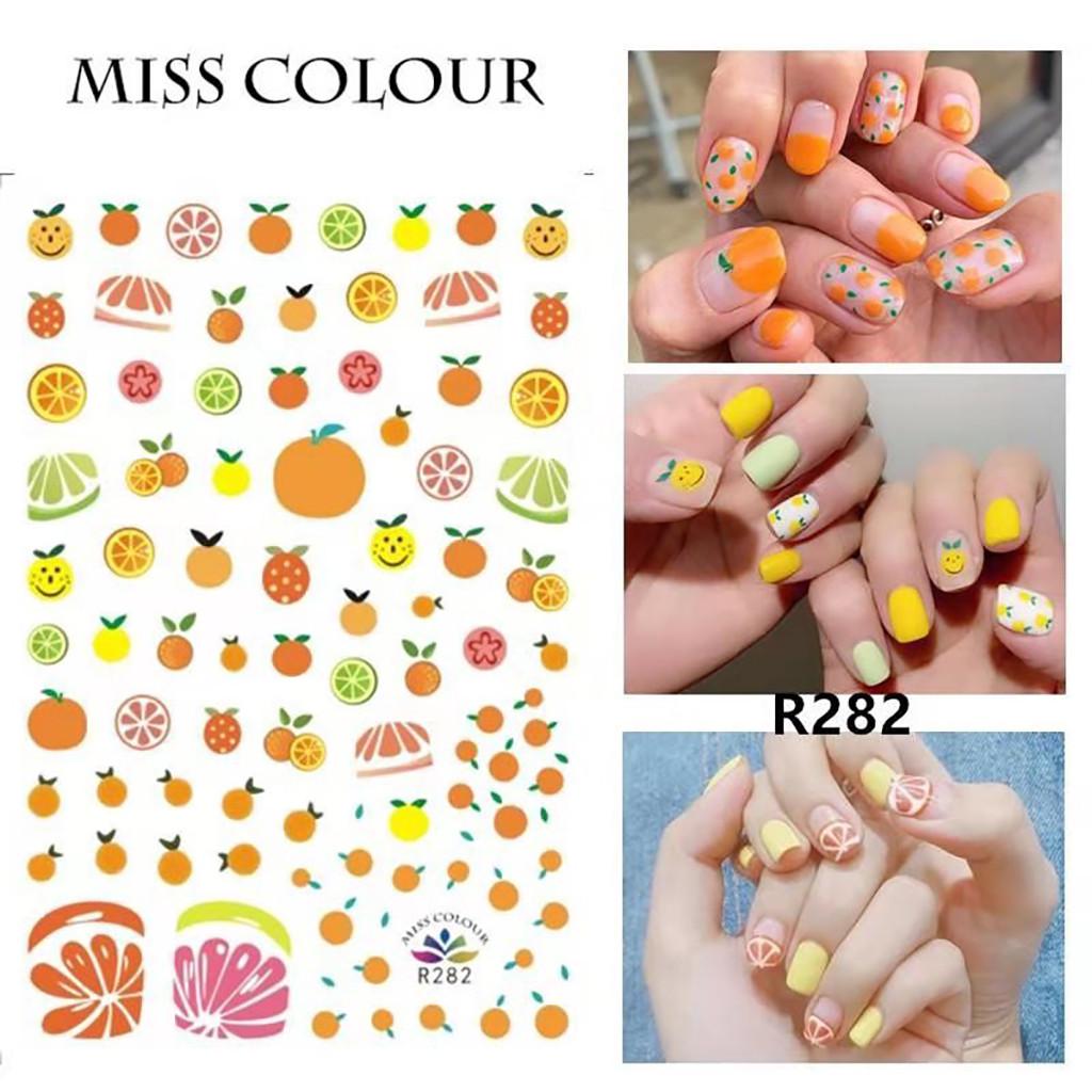 

Водопереводные фруктовые наклейки Летний DIY маникюрный декор One Size