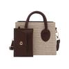 A Unique, Trendy, Simple and Fresh Mother-and-child Woven Hand-shoulder Crossbody Bag