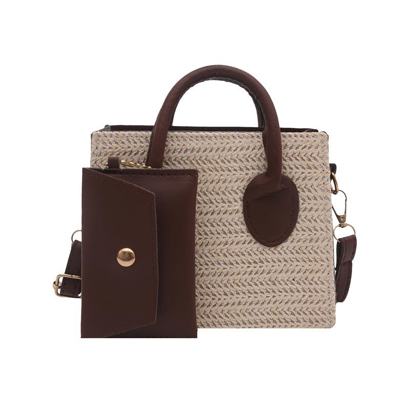 Уникальная, модная, простая и свежая плетеная сумка через плечо с ручкой для мамы и ребенка