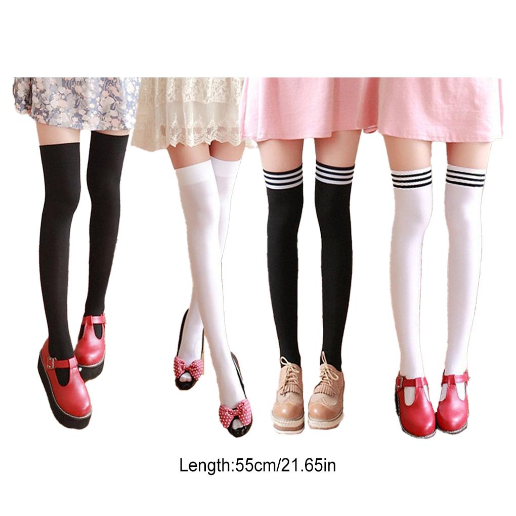 Damen Überknie Oberschenkelstrümpfe Mode Hohe Socken Strumpfhose