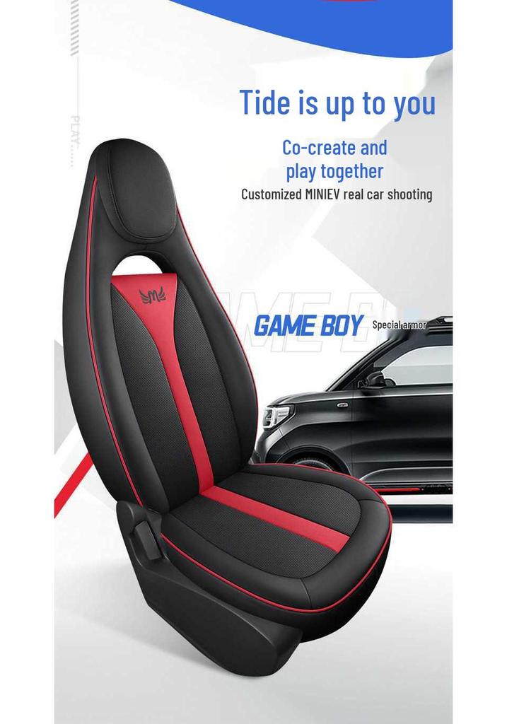202426 Wuling Hongguang Mini Macaron Full-Coverage Seat Cushion - Modified Interior Car Seat Cover.