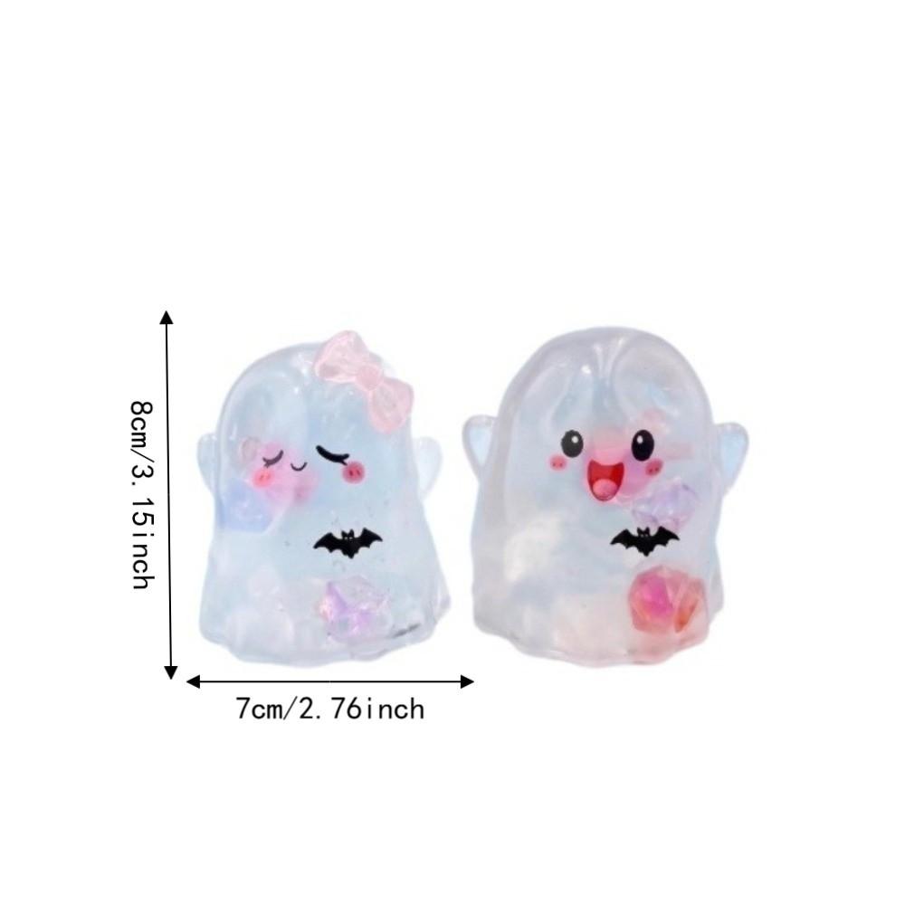 2PCS/SET TPR Ghost Squeeze Toy Cartoon Ghost Fidget Toy Slow Rebound Fidget Toy Desktop Decor