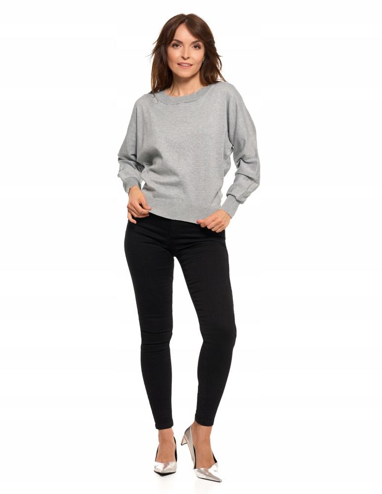 Women's Classic Sweater With Long Loose Sleeves Viscose MORAJ XS/S gray
