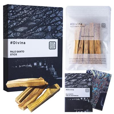 #Divina [Natural Fragrance Wood] Palo Santo Incense Sticks, 5 Sticks, Space Purification, Peruvian, Certificate of Origin, Space Purification