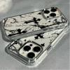 The Dark Cross Electroplated Lens Frame Clear Phone Case for iPhone 17 Air 16 15 14 13 12 11 Pro Max XS Max X TPU Soft Cover