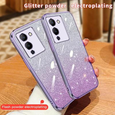 Fashion Plating Gradient Glitzer Hülle für Infinix Note 12 Pro 20 30 Smart 8 7 Hot 30 30i Play Tecno Spark GO Silikon Rückseite