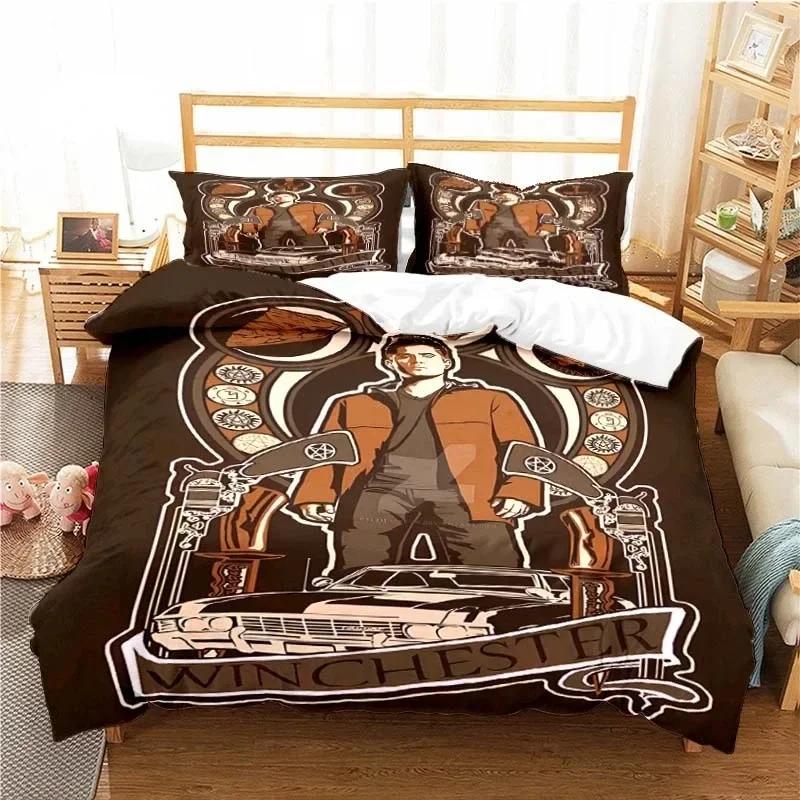 Supernatural Pattern Bedding Set Printed Bed Set With Pillowcase Bed Duvet Cover Soft Single Double Queen Super King Size