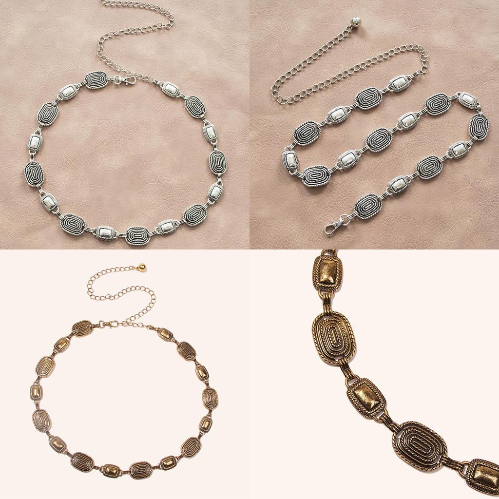 Trendy Metal Waist Chain For Women With Carved Detailing Ethnic Jewelry Gift For Adults