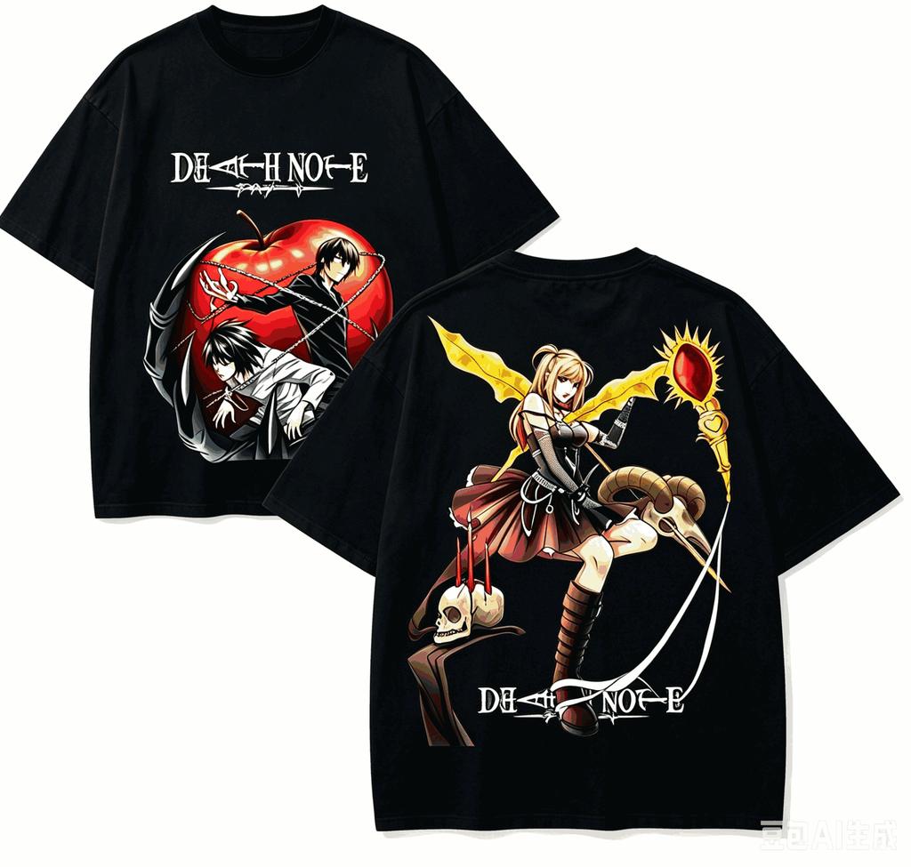 Death Note Anime Lover T-shirt Harajuku Cotton Newest Model High Street Retro Fashion Oversized Unisex hot product Classic soft tee