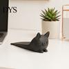 Portable Door Security Wedge 3D Printed Cute Cat Stopper, Non-Slip Cartoon Holder, Stop Decorative for Wood Floors Home Protection No Drill Stopper