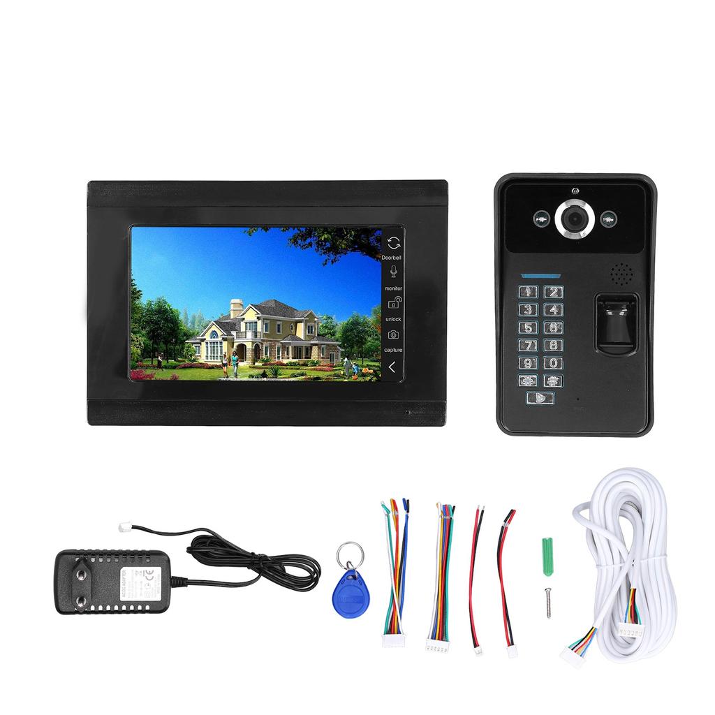 100?240V Fingerprint Visual Doorbell Wireless WiFi Password Doorbell Support Remote Recording
