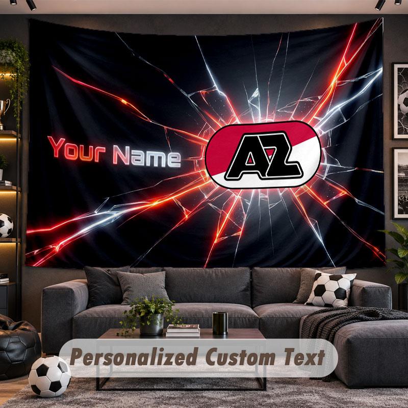 Wall Hanging Tapestry Custom NameAZ Alkmaar Pattern Personalized Printed Fabric Wall Decor