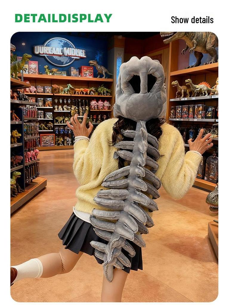 Lu Han Dinosaur Plush: Funny Skeleton Hat & Mask