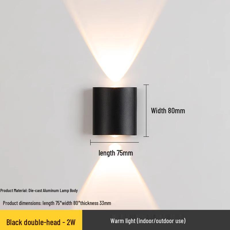 Ultra-Thin LED Waterproof Wall Light: Balcony, Hallway, Staircase, Corridor Spotlight with Colorful Single-Head Design for Bedside or KTV.