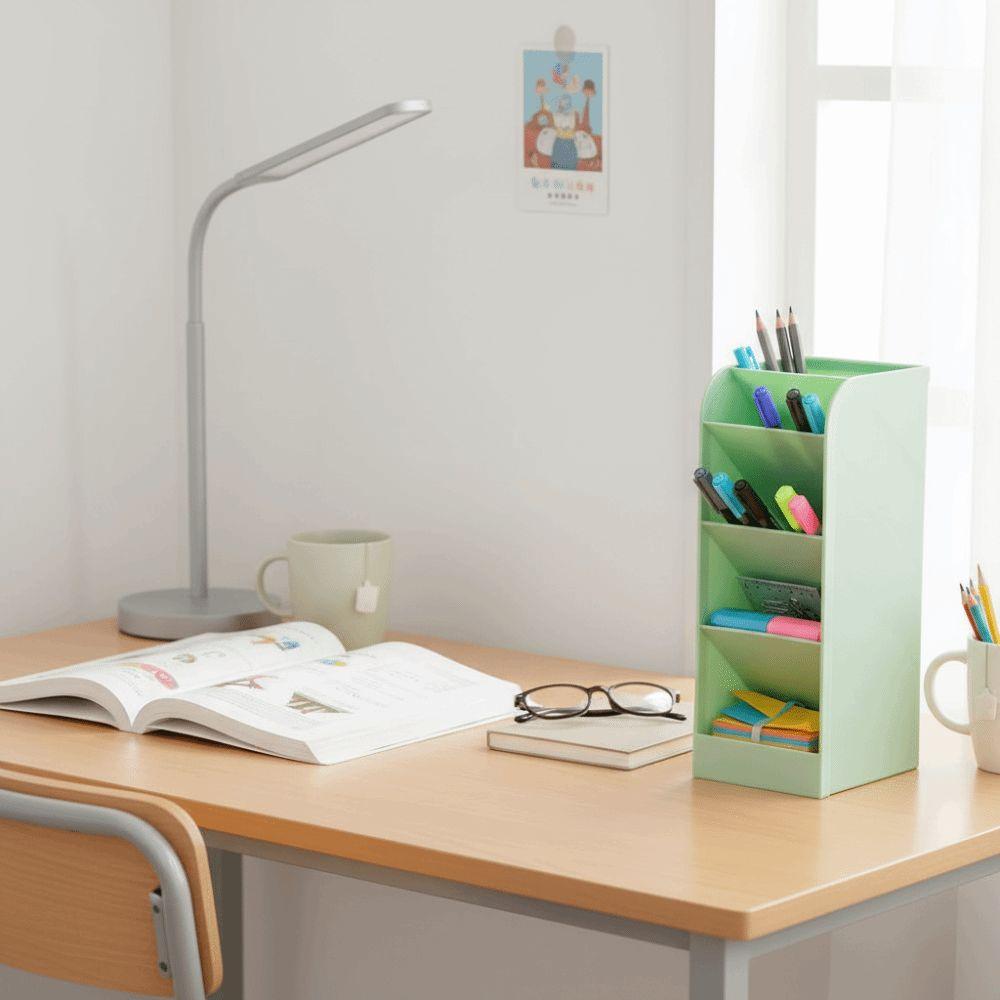 Plastic Material Plastic Pen Holder Oblique Insertion Type Desktop Organizer  Students