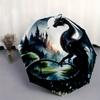 1pc Dragon Fantasy Pattern Automatic Umbrella is Fashionable and Good-Looking,  Suitable for Travel and Daily UseA059