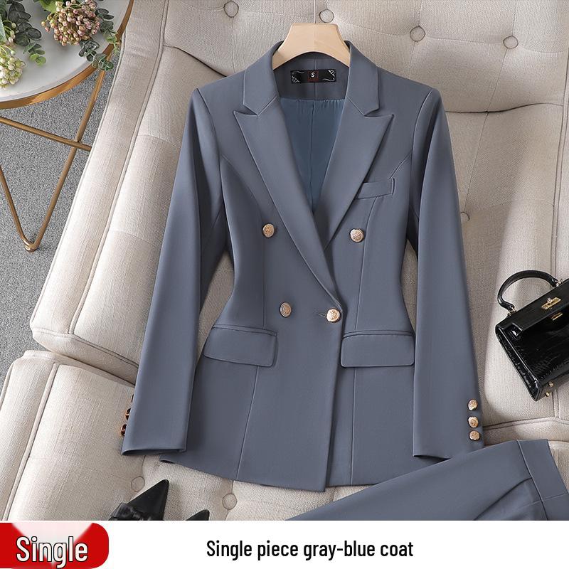 Women's Professional Suit Set: Elegant Spring/Autumn Attire for College Interviews & Hotel Manager Uniform.