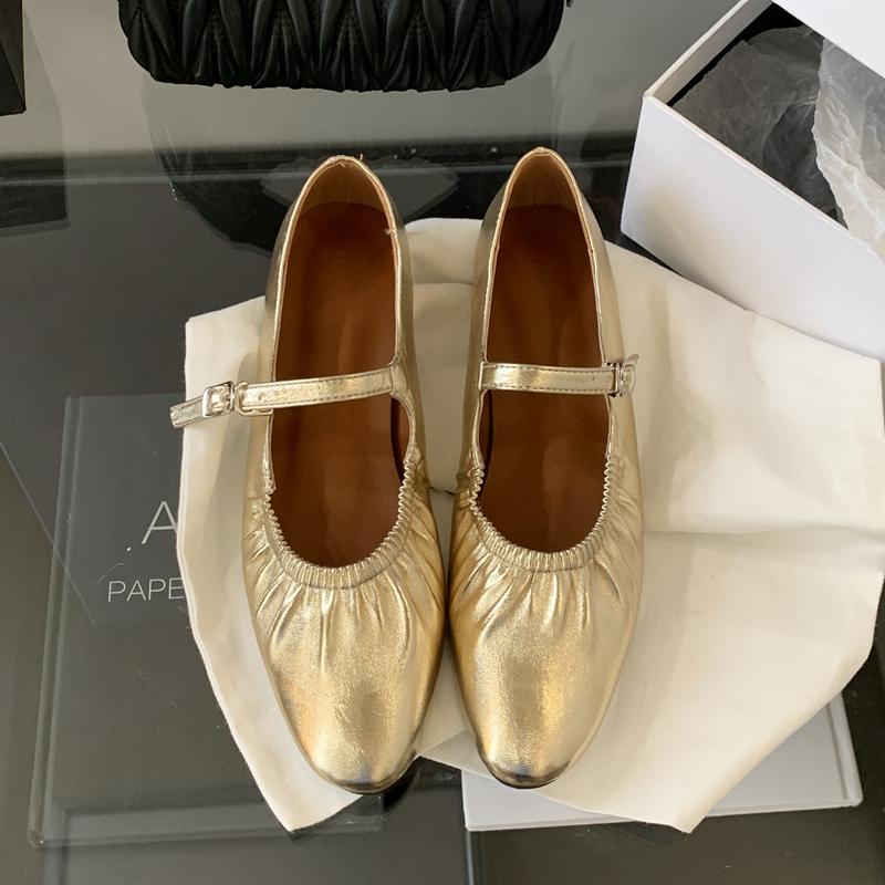 Fashion SUOJIALUN 2025 Summer New Women Flat Shoes Fashion Shallow Ladies Casual Soft Mary Jane Shoes Outdoor Dress Flat Ballet Shoes