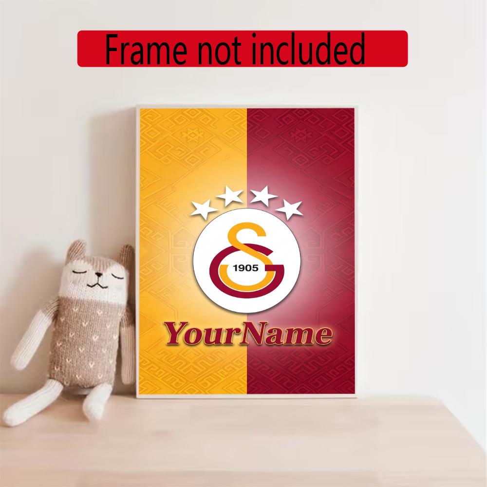 Galatasaray Customize Your Name Diamond Painting Round Diamond Diy Frameless Holiday Artwork Suitable For Home Office Wall Decoration