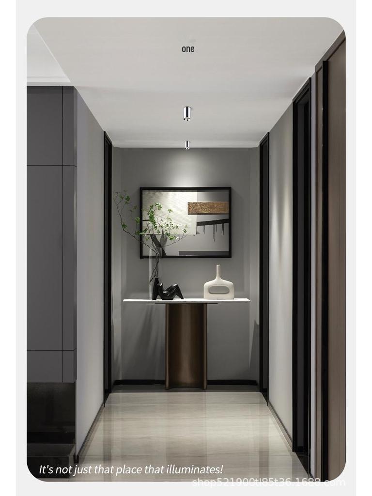 Surface-Mounted Cylinder Spotlight, Anti-Glare Honeycomb, Full Spectrum, Ceiling Light for Bedroom and Living Room.