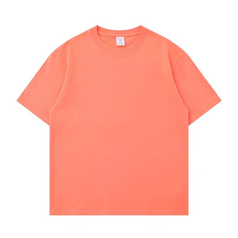 500g Combed Cotton Unisex Solid Color Short Sleeve T-Shirt