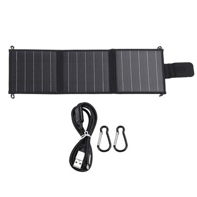 15W 5V Solar Panel Monocrystalline Silicon 3 Folds Portable Solar Panel Charger USB Tyep C Dual