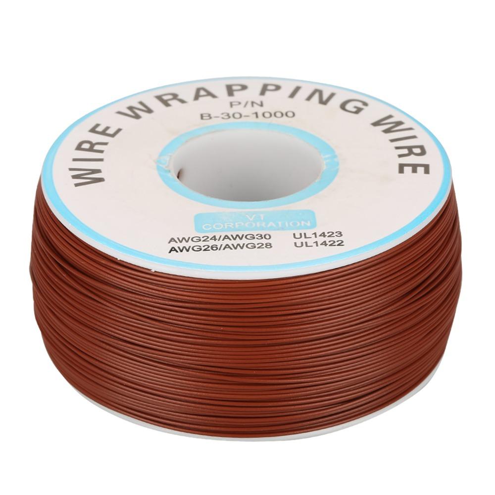 30AWG Wire Wrapping Copper Wire 0.25mm Core Diameter 200M Single Copper Wire Strand Tin Plated Copper Cord Electronic Test