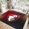 Bournemouth Football Design Crystal Velvet Carpet Cozy Non?Slip Printed Rug For Bedroom Living Room Entrance