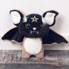 Soft Bat Stuffed Animal With Moon And Star Embroidery Design For Girls And Children