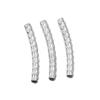 18K Gold Plated Stainless Steel Embossed Colorfast Faceted Tube Beads for DIY Jewelry