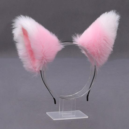 Women Hairband Cute Lolita Simulated Anti-slip Hair Accessories Photograph Prop Cosplay Party Plush Fox Cat Ears Hair Hoop Party Supplies