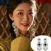 Luxury Rhinestone Pearls Ear Drop Zinc Zinc Alloy Ethnic Style Ear Studs Retro Tassel Earrings  Holiday