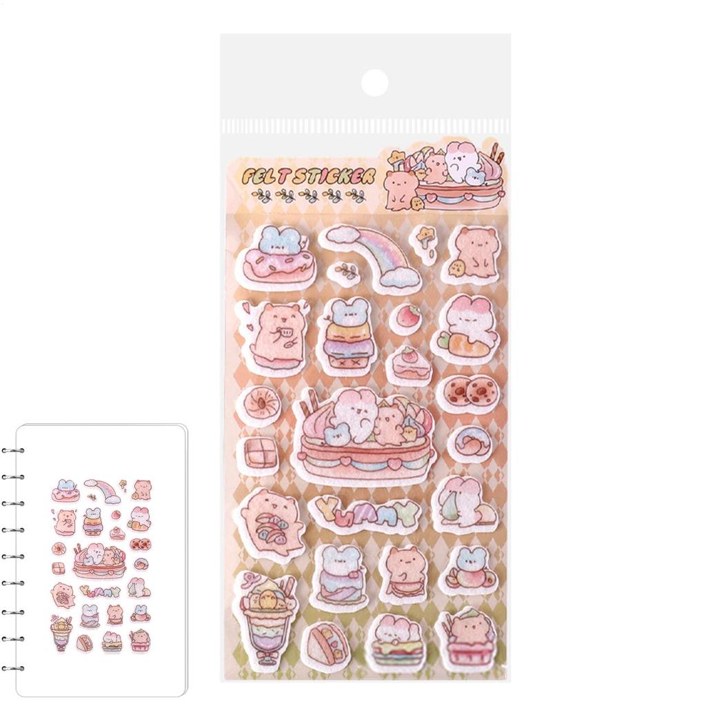 1 Sheets 3D Puffy Stickers For Kids Funny Cartoon Animal Stickers Self-adhesive Scrapbooking Sticker For Journal Notebook Decor